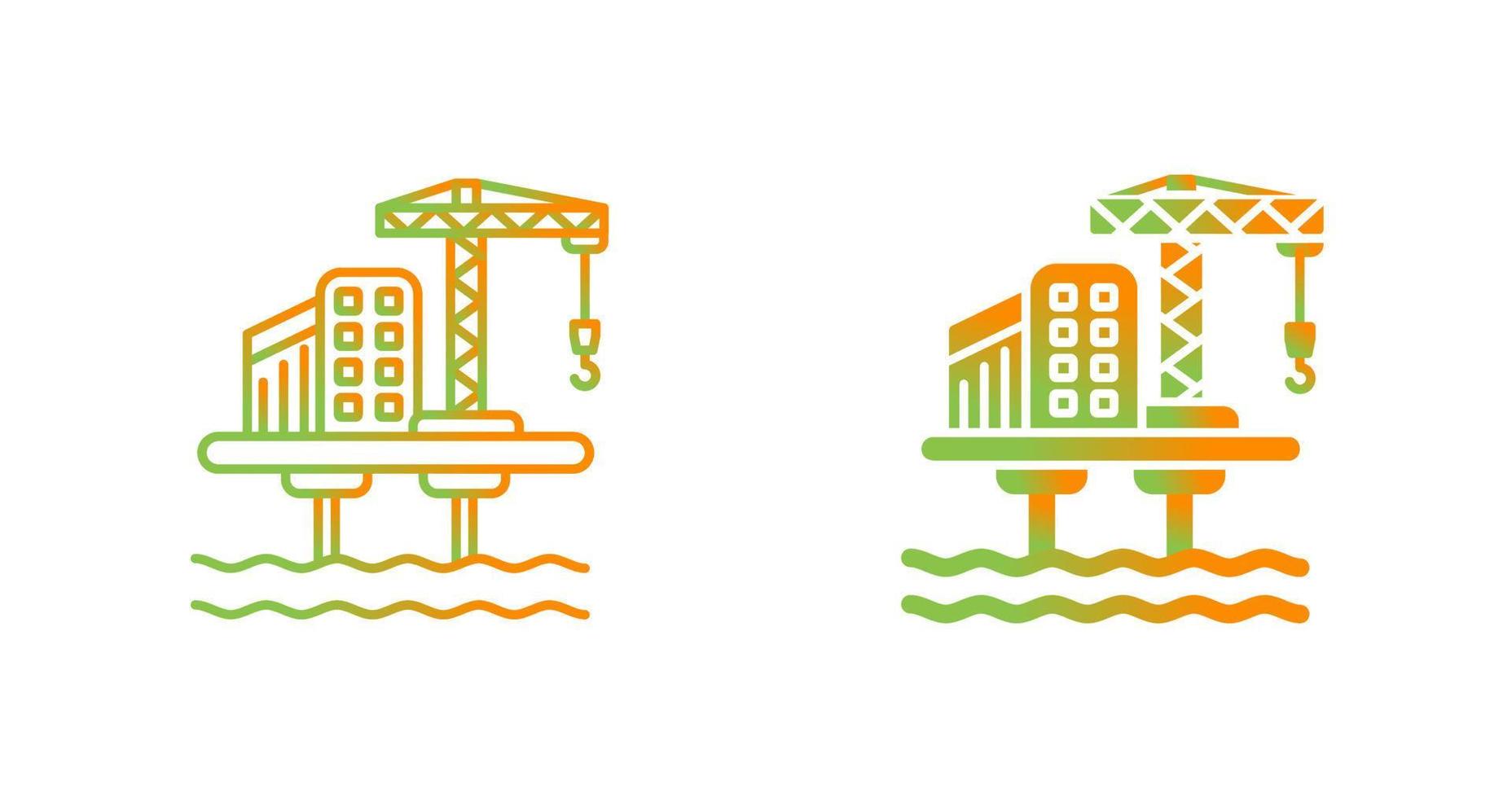 Oil Platform Vector Icon
