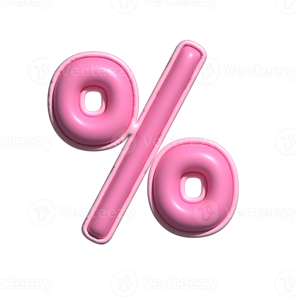 percent symbol pink alphabet glossy png