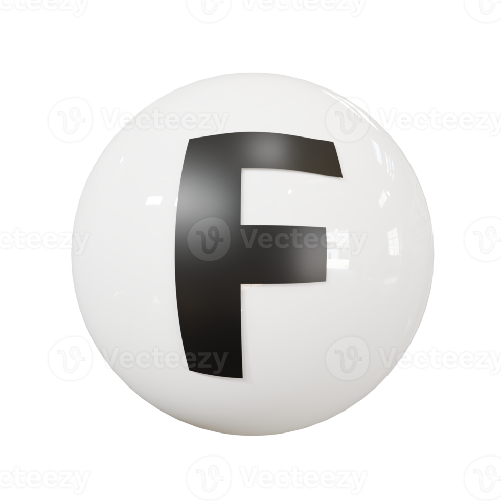 Ball letter F png