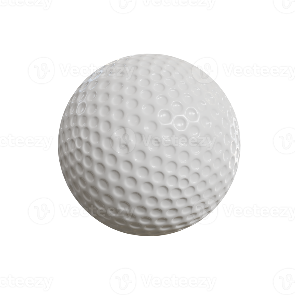 Golf ball. 3d render png