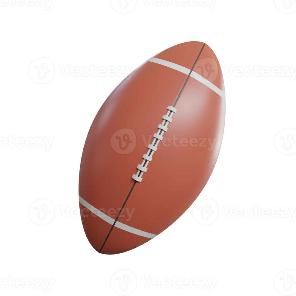 rugby pelota. 3d hacer png