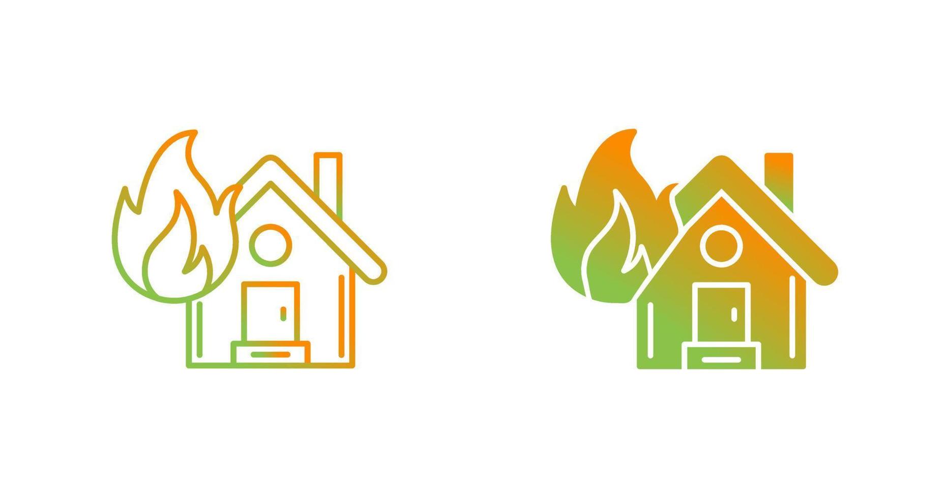 House On Fire Vector Icon