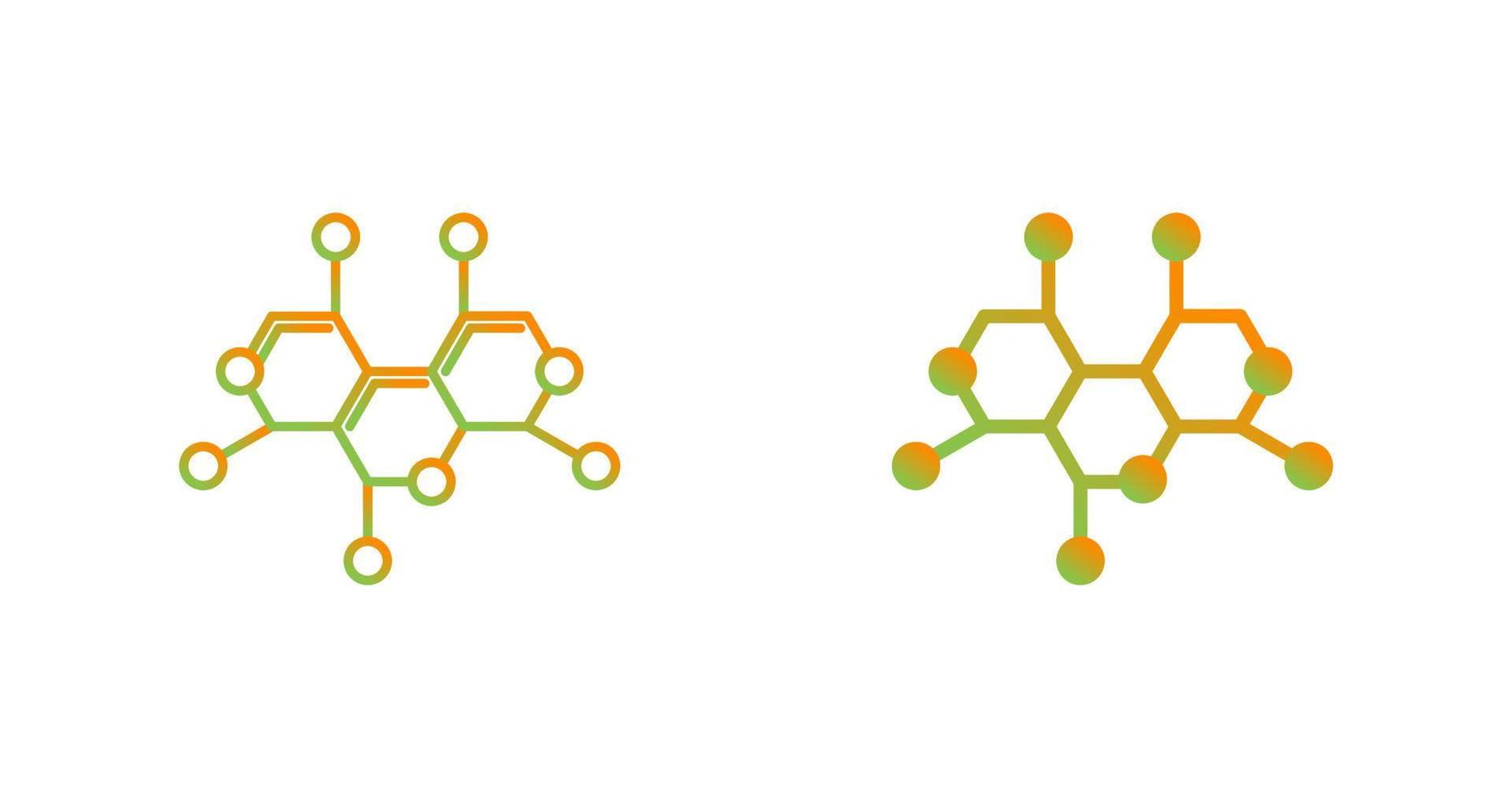 icono de vector de estructura de molécula