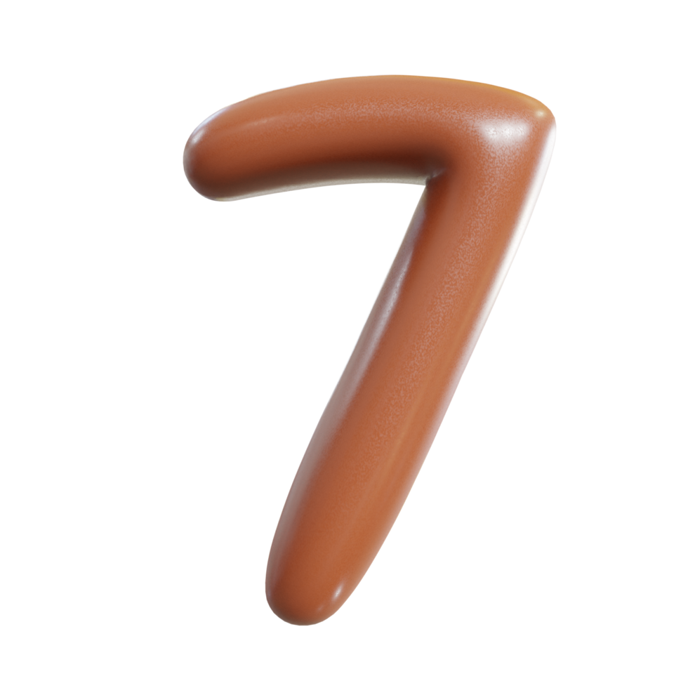 Chocolate alphabet. 3d render png