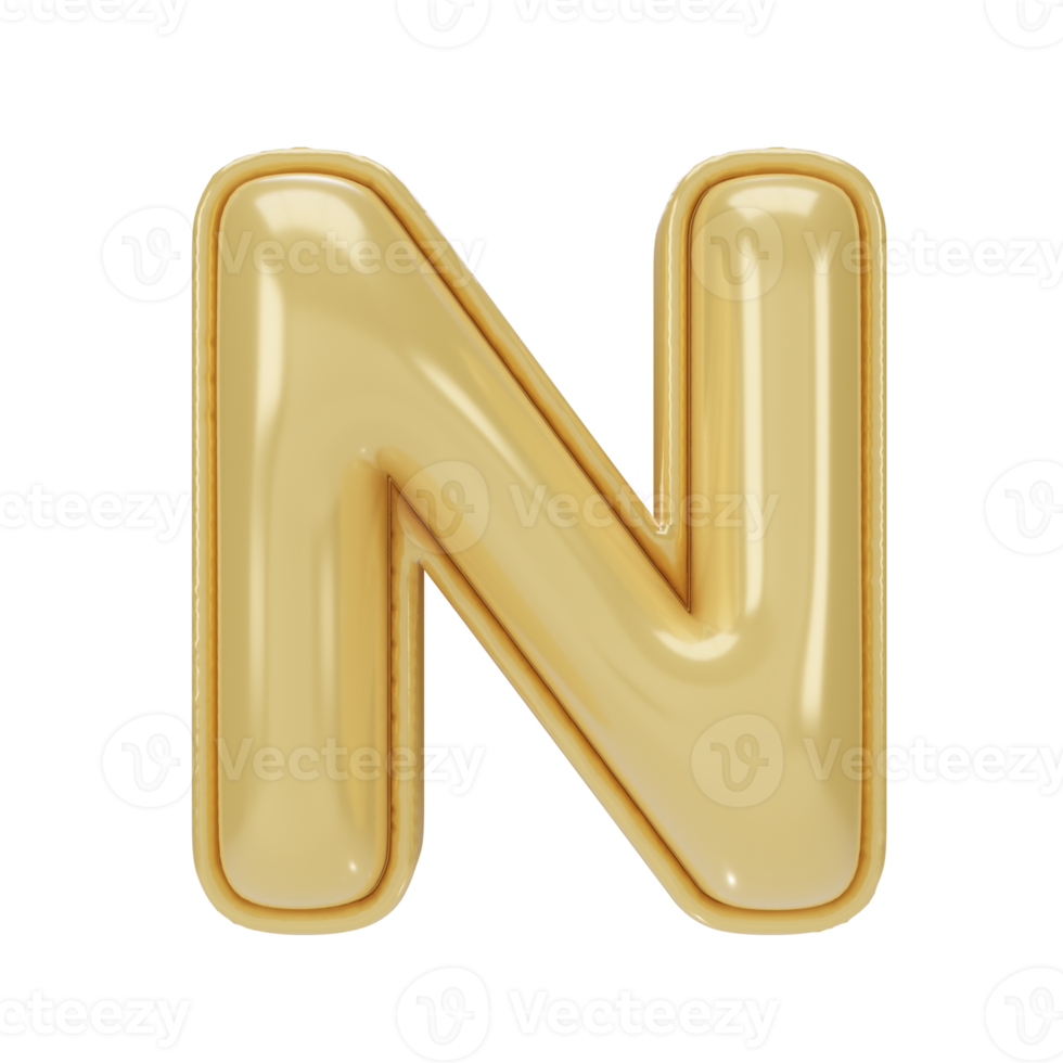 Balloon letter N png
