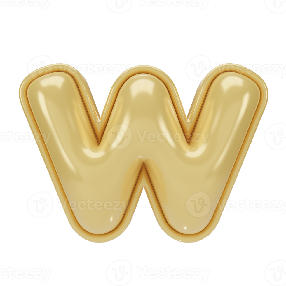 Balloon letter w png