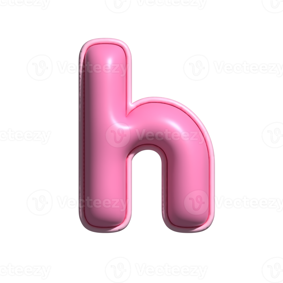 Letter h pink alphabet glossy png