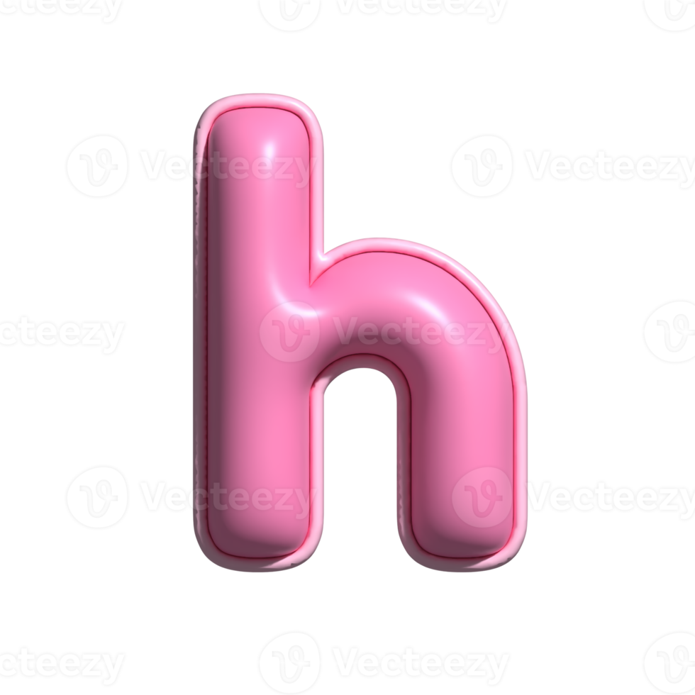 Letter h pink alphabet glossy png