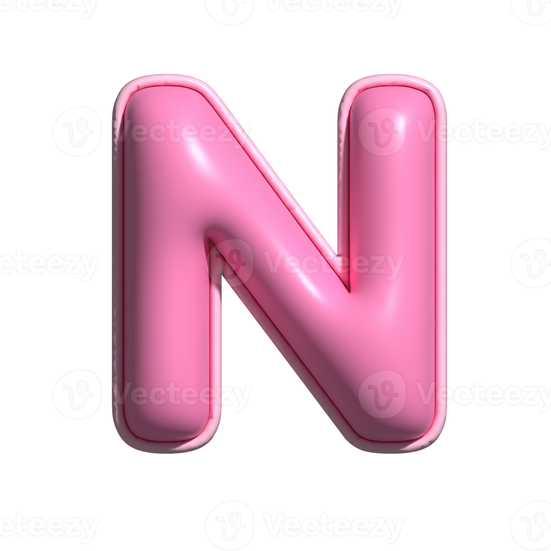 Letter n pink alphabet glossy 22503389 png
