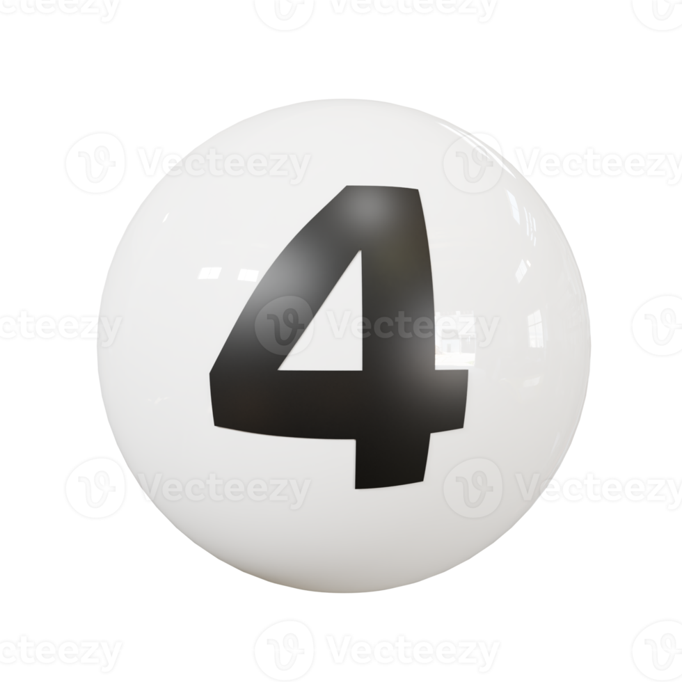 Ball number 4 png