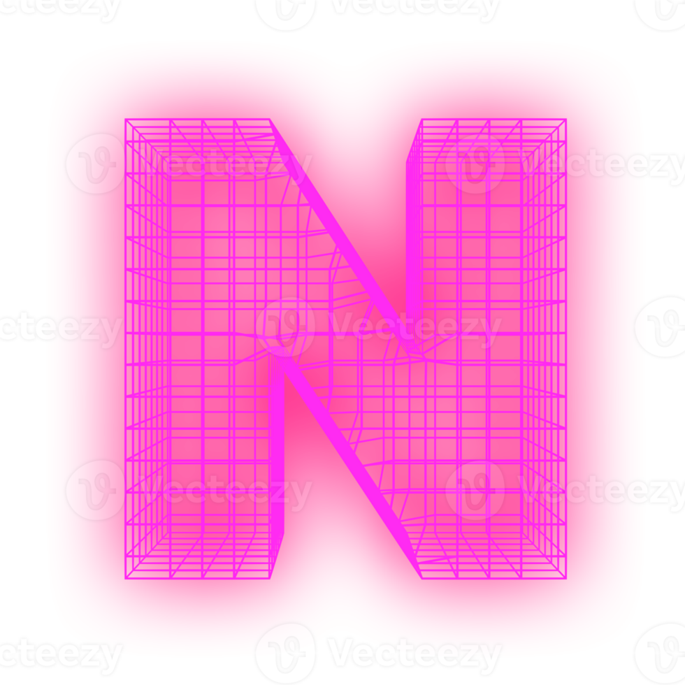 Brief m Gitter Neon- png