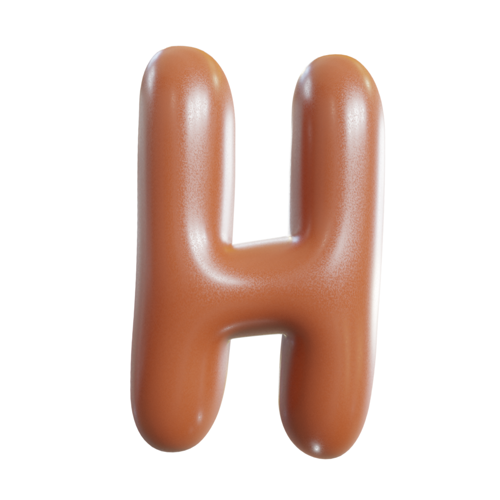 cioccolato alfabeto. 3d rendere png