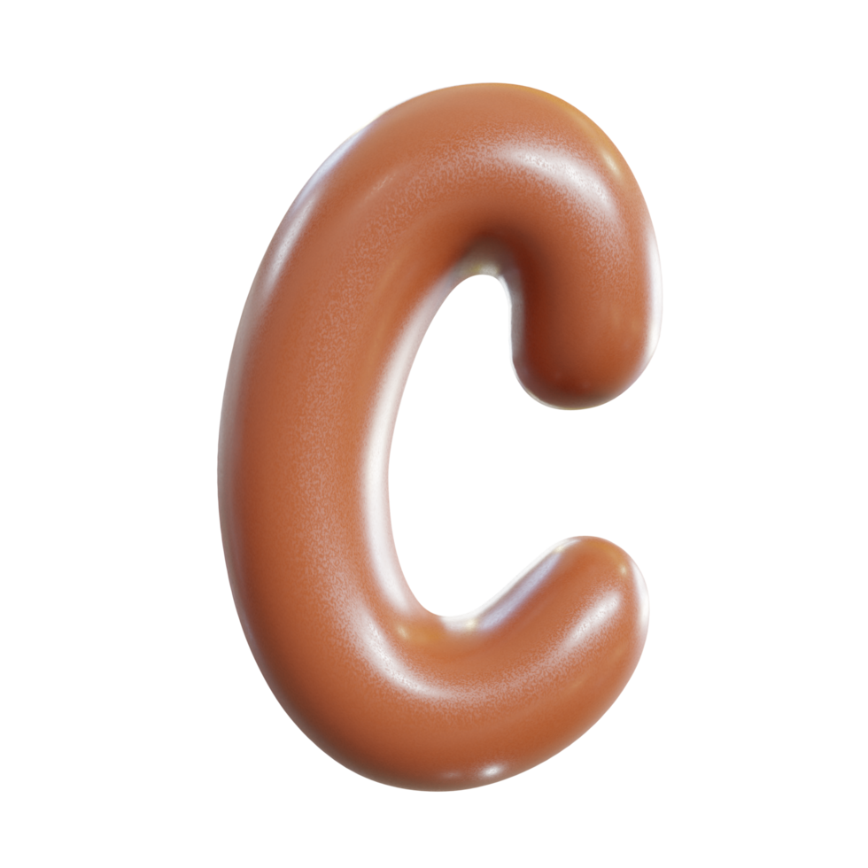 cioccolato alfabeto. 3d rendere png