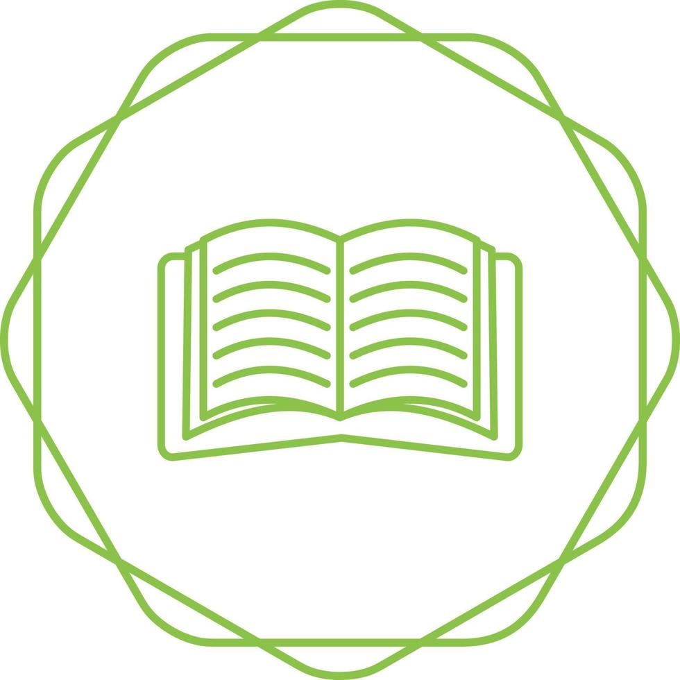 icono de vector de libro abierto