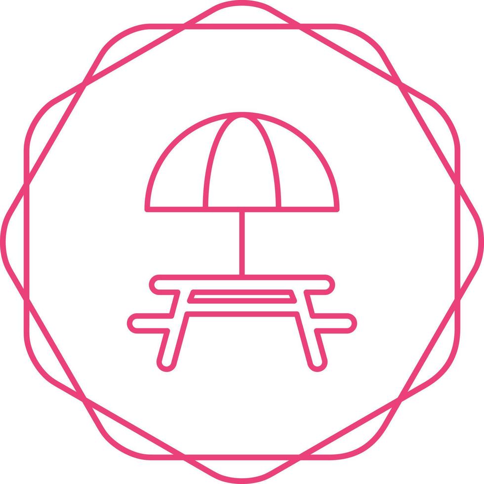 Camping Table Vector Icon