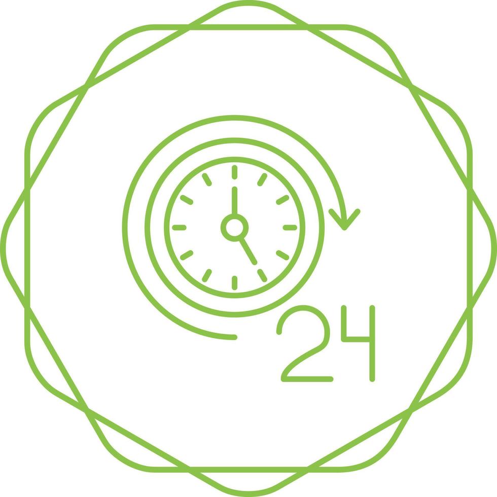 24 Hours Vector Icon