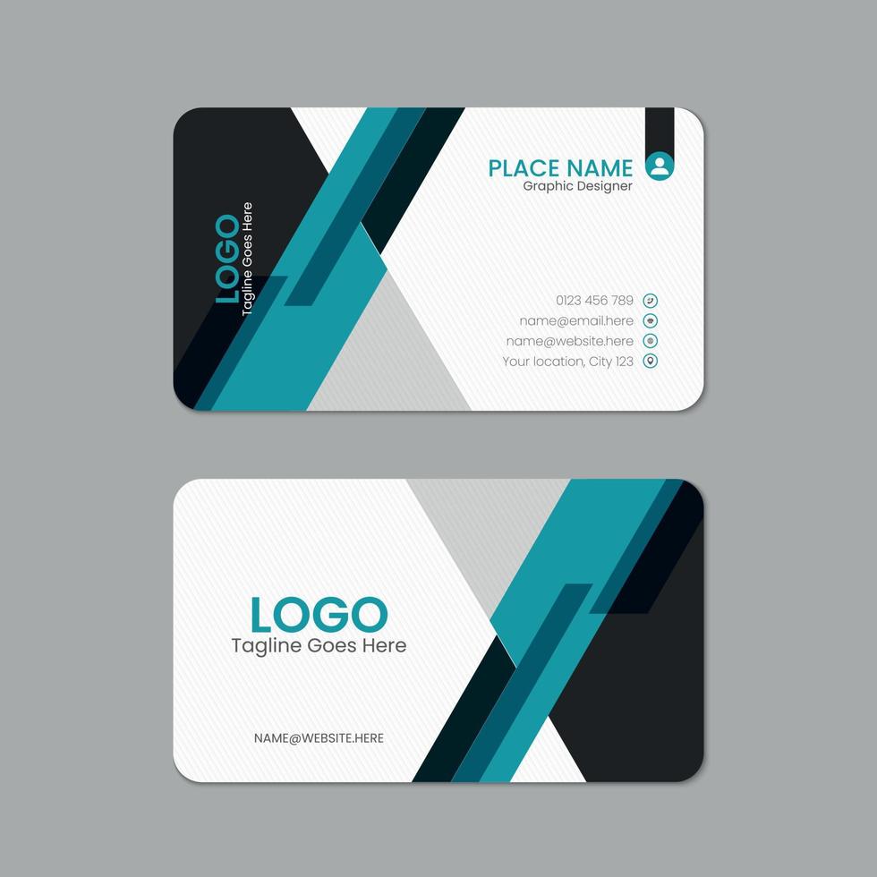 Professional business card, Printable horizontal and Vertical double sided corporate visiting card template vector