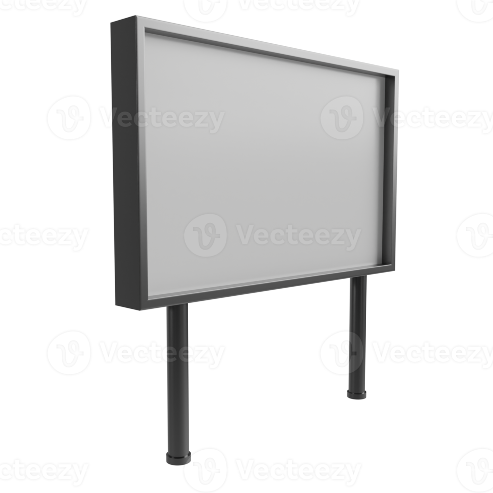 blank billboard. 3d render png