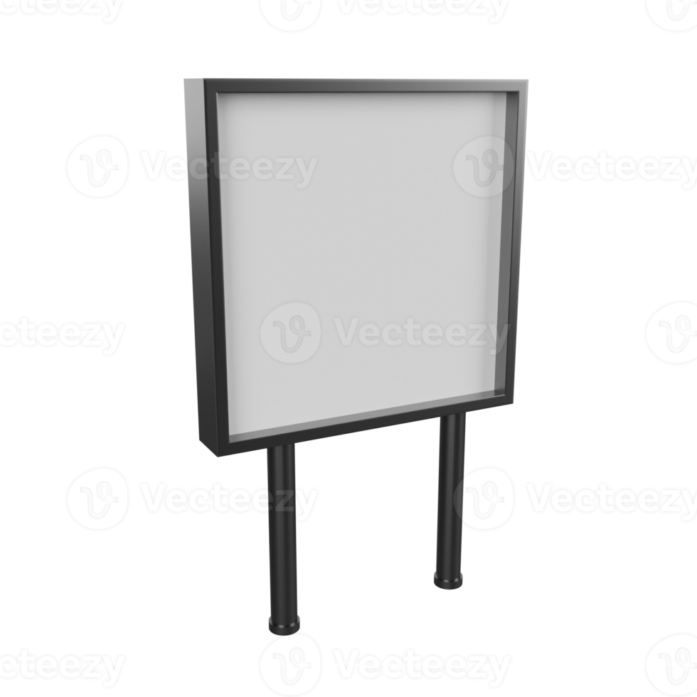 blank billboard. 3d render png