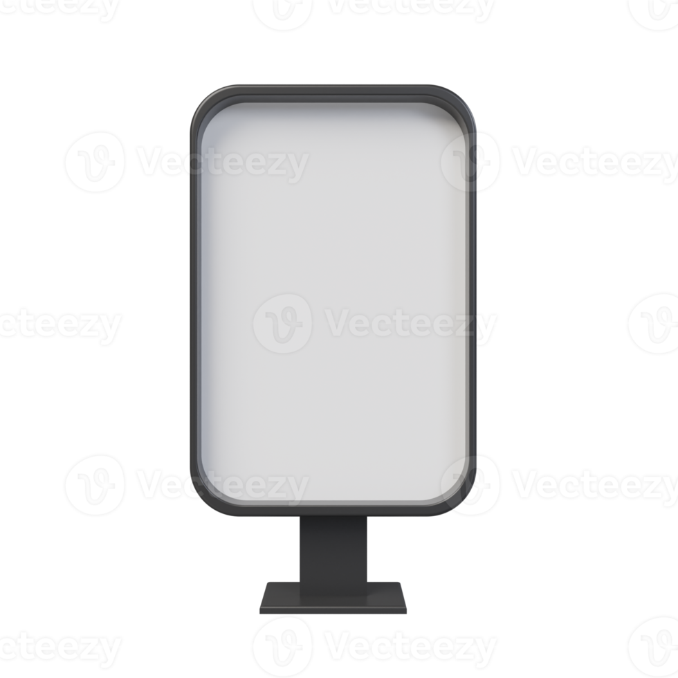 blank billboard. 3d render png