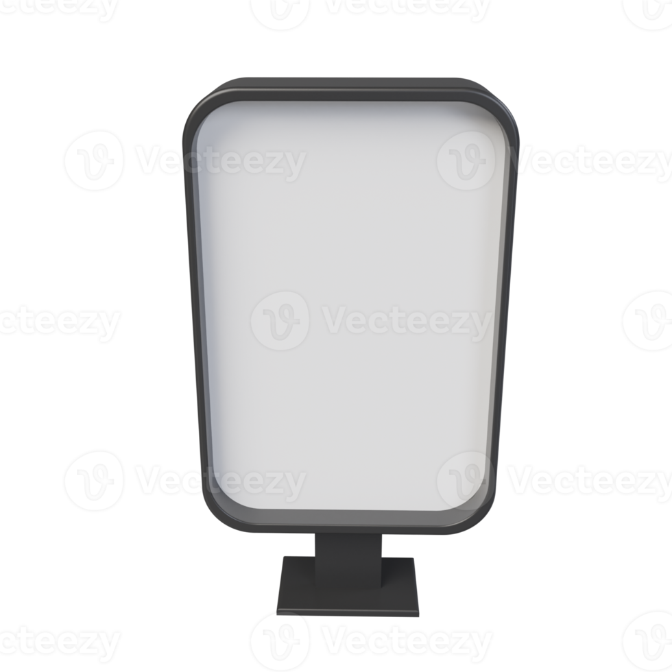 blank billboard. 3d render png