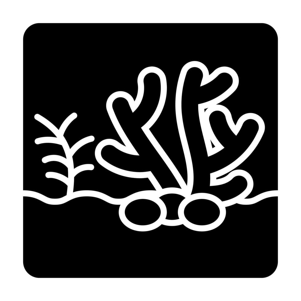 un increíble vector de coral arrecife en moderno estilo, fácil a utilizar icono en web, móvil aplicaciones y presentación proyectos