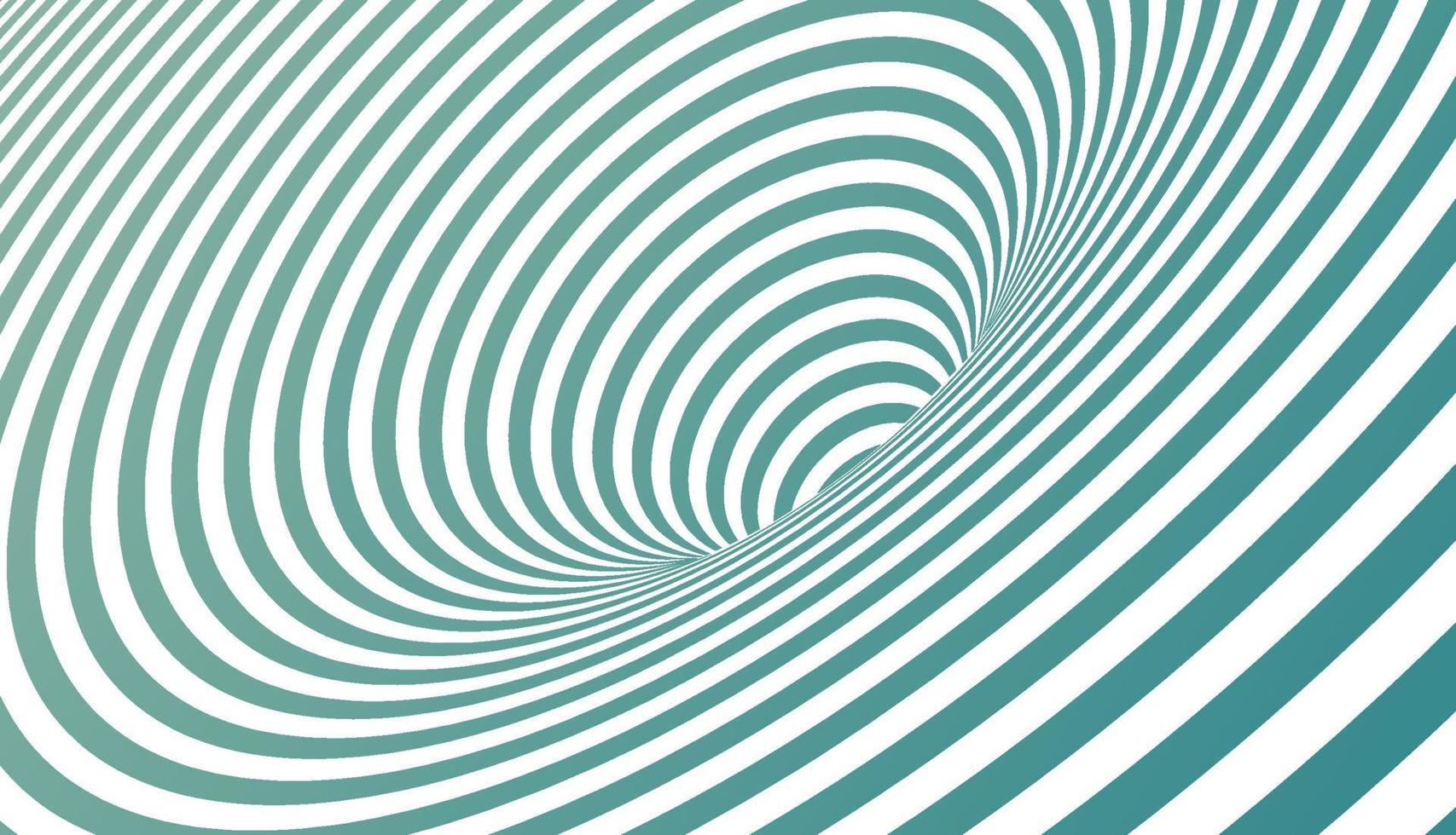 Vector abstract 3D tunnel line-art background. Abstract stripe illusion op art design element for futuristic technology backgrounds.