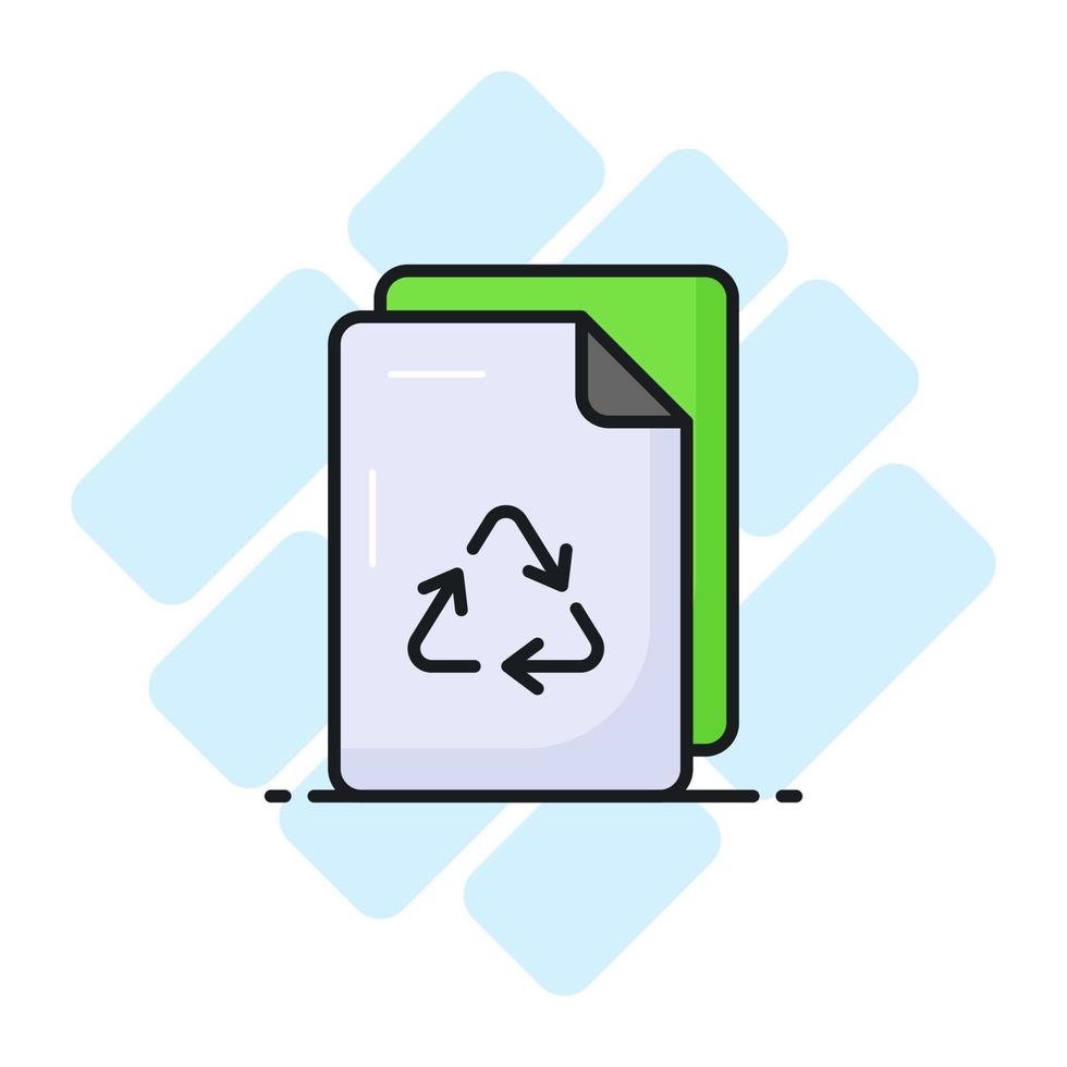 An amazing vector design of paper recycling in modern style, premium icon