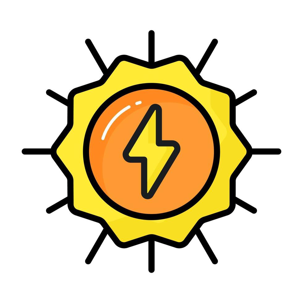 Carefully designed vector of solar energy, premium icon of solar power