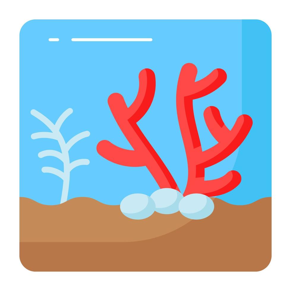 un increíble vector de coral arrecife en moderno estilo, fácil a utilizar icono en web, móvil aplicaciones y presentación proyectos