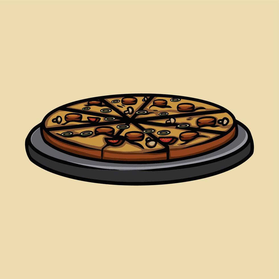 pizza food vector