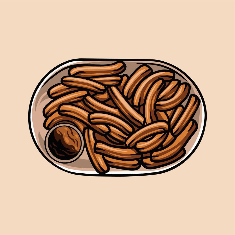 churros comida vector