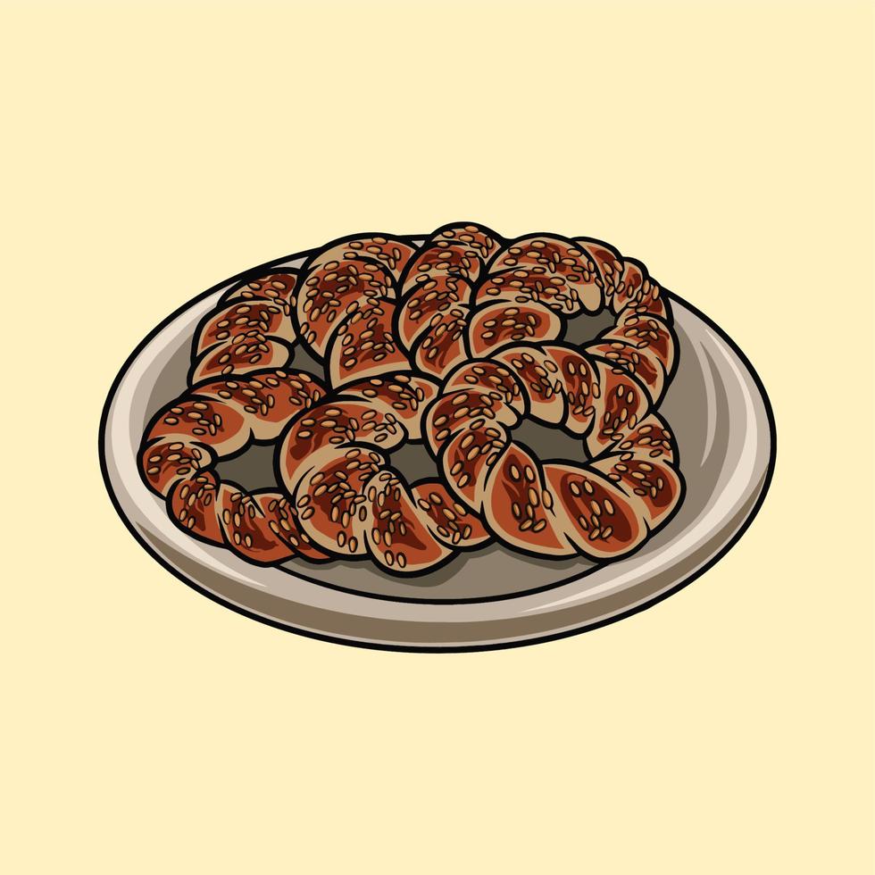 Turkish bagels food vector