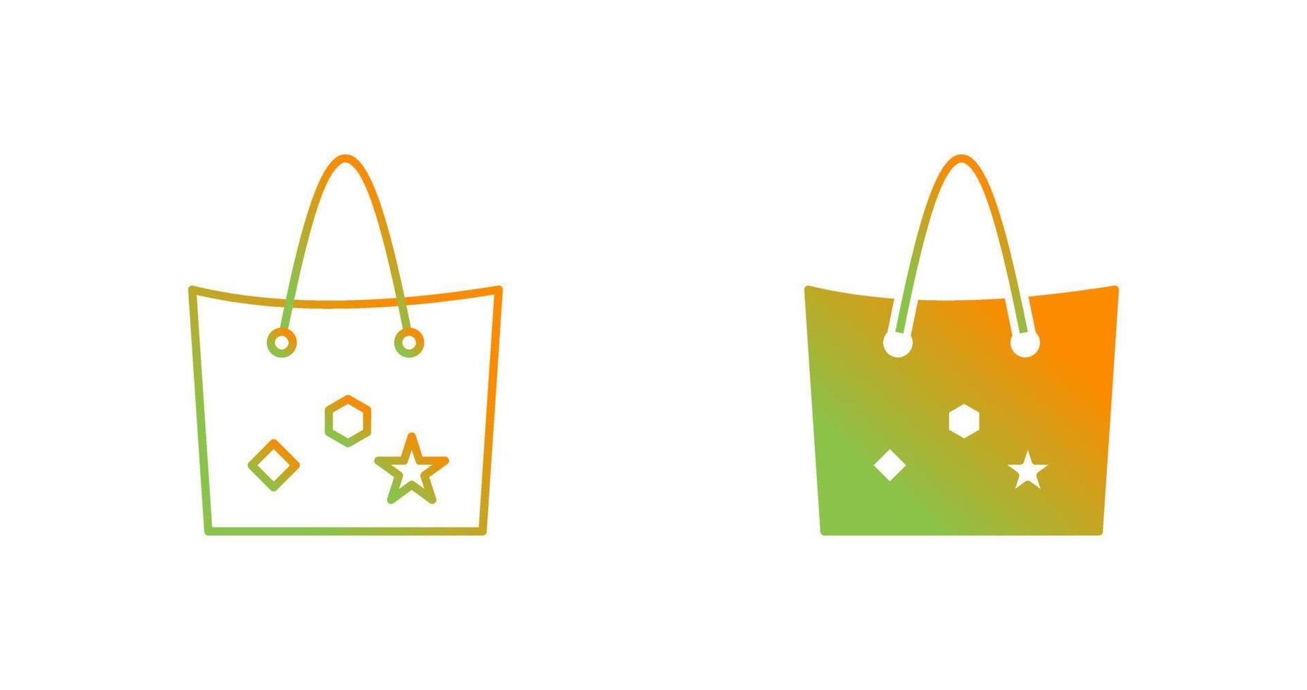 Bag with Tags Vector Icon