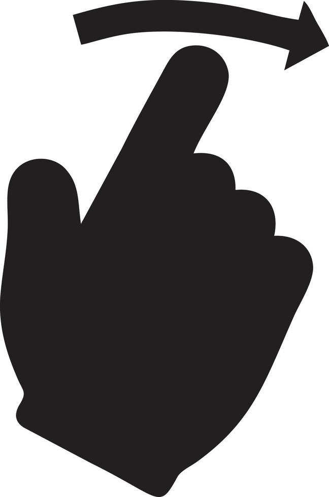 Hand icon symbol vector image. Illustration of the isolated finger hand touch human design. EPS 10