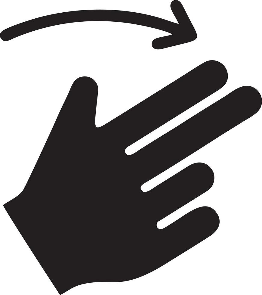 Hand icon symbol vector image. Illustration of the isolated finger hand touch human design. EPS 10