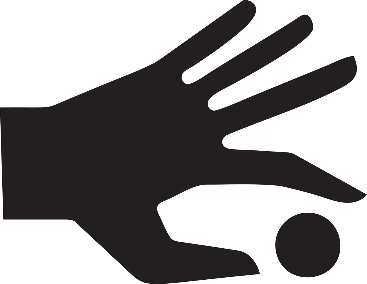 Hand icon symbol vector image. Illustration of the isolated finger hand touch human design. EPS 10