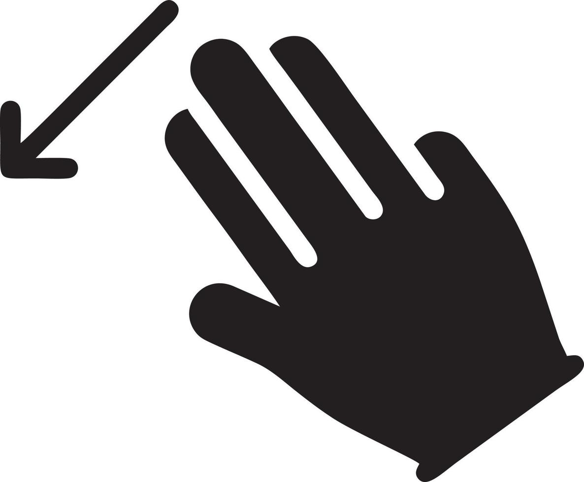 Hand icon symbol vector image. Illustration of the isolated finger hand touch human design. EPS 10