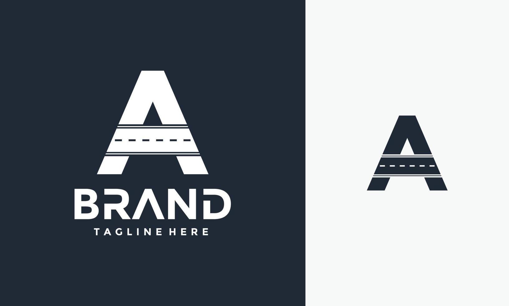 initials A highway logo vector