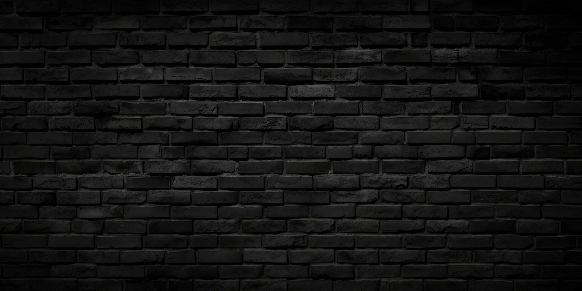 black brick wall dark background photo