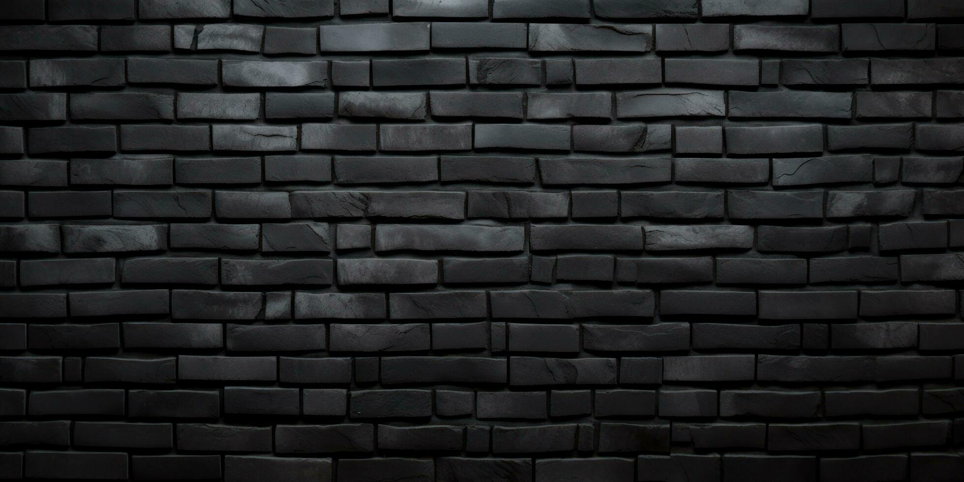 black brick wall dark background photo