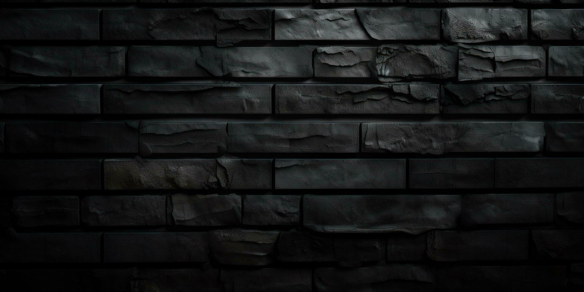 black brick wall dark background photo