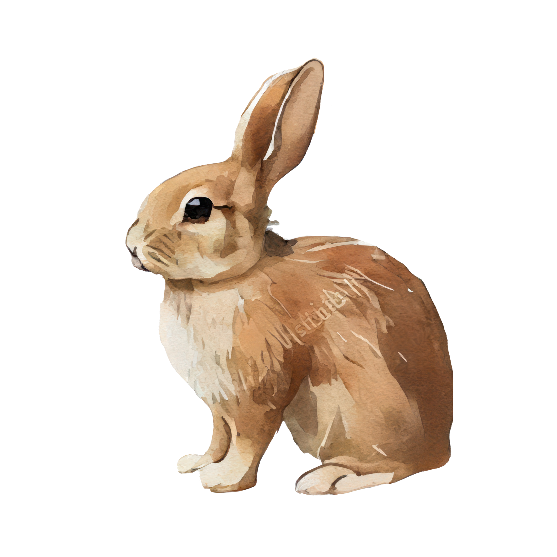 Free Vintage Watercolor Rabbit 22505243 PNG with Transparent Background