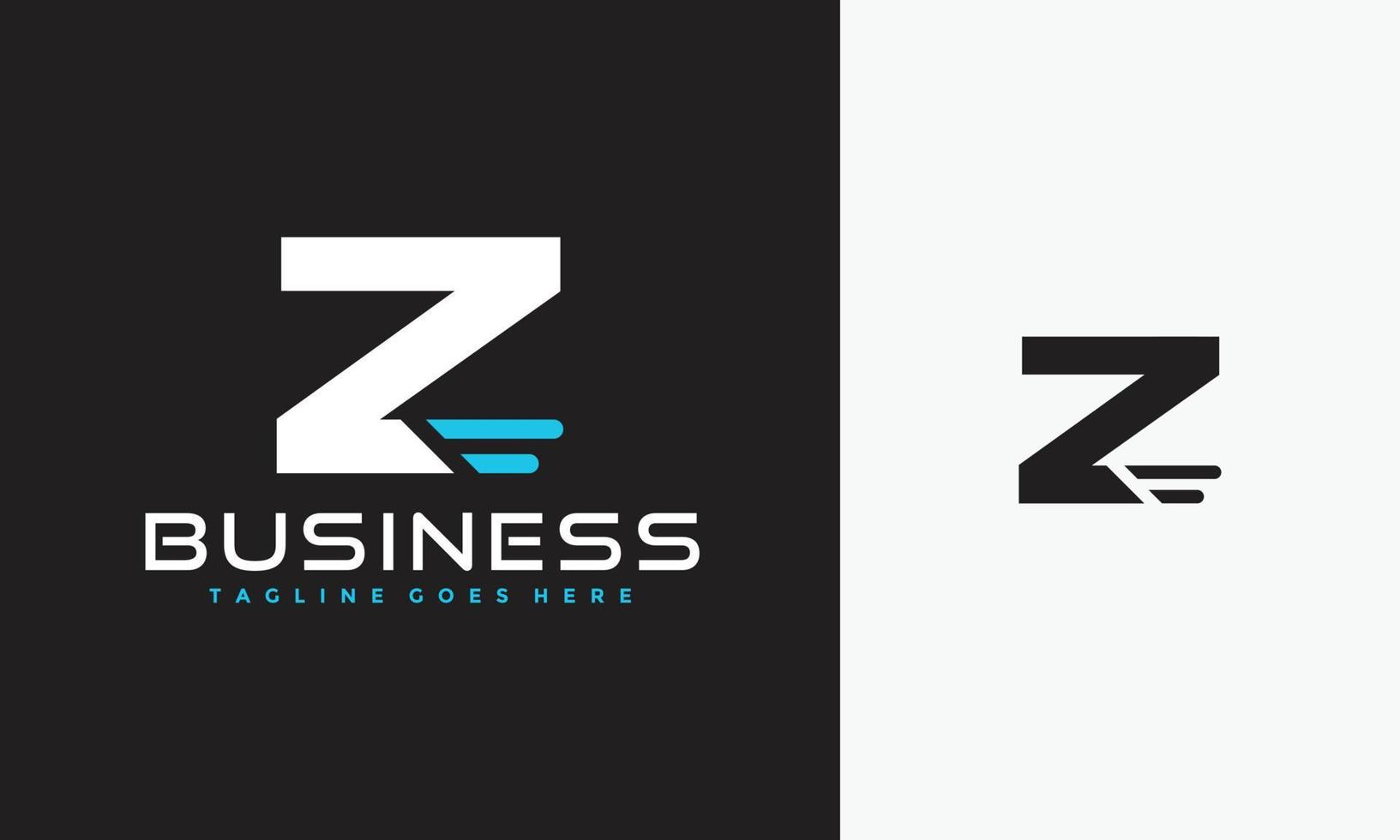 initials Z fast logo vector
