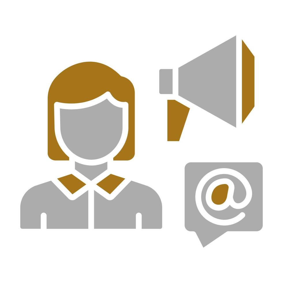Brand Mentions Vector Icon Style