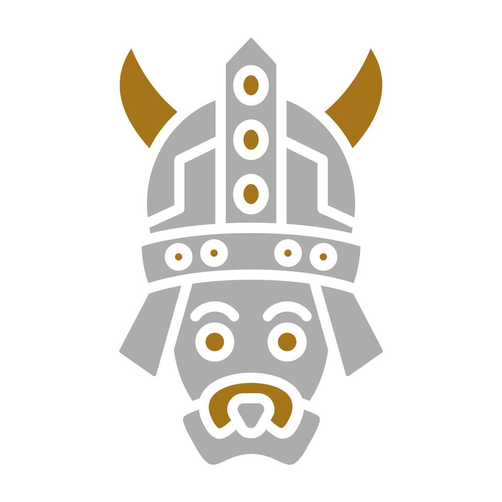 Viking Hunting Dog Vector Icon Style