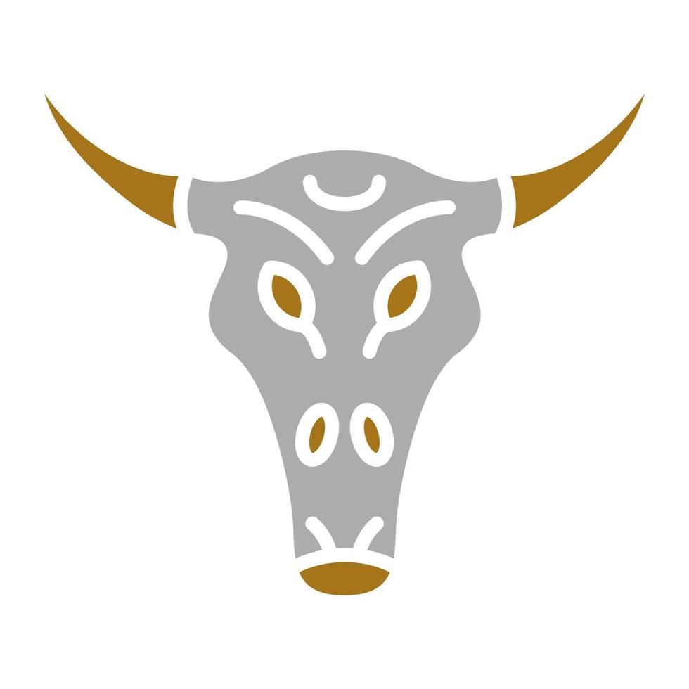 Bull Skull Vector Icon Style