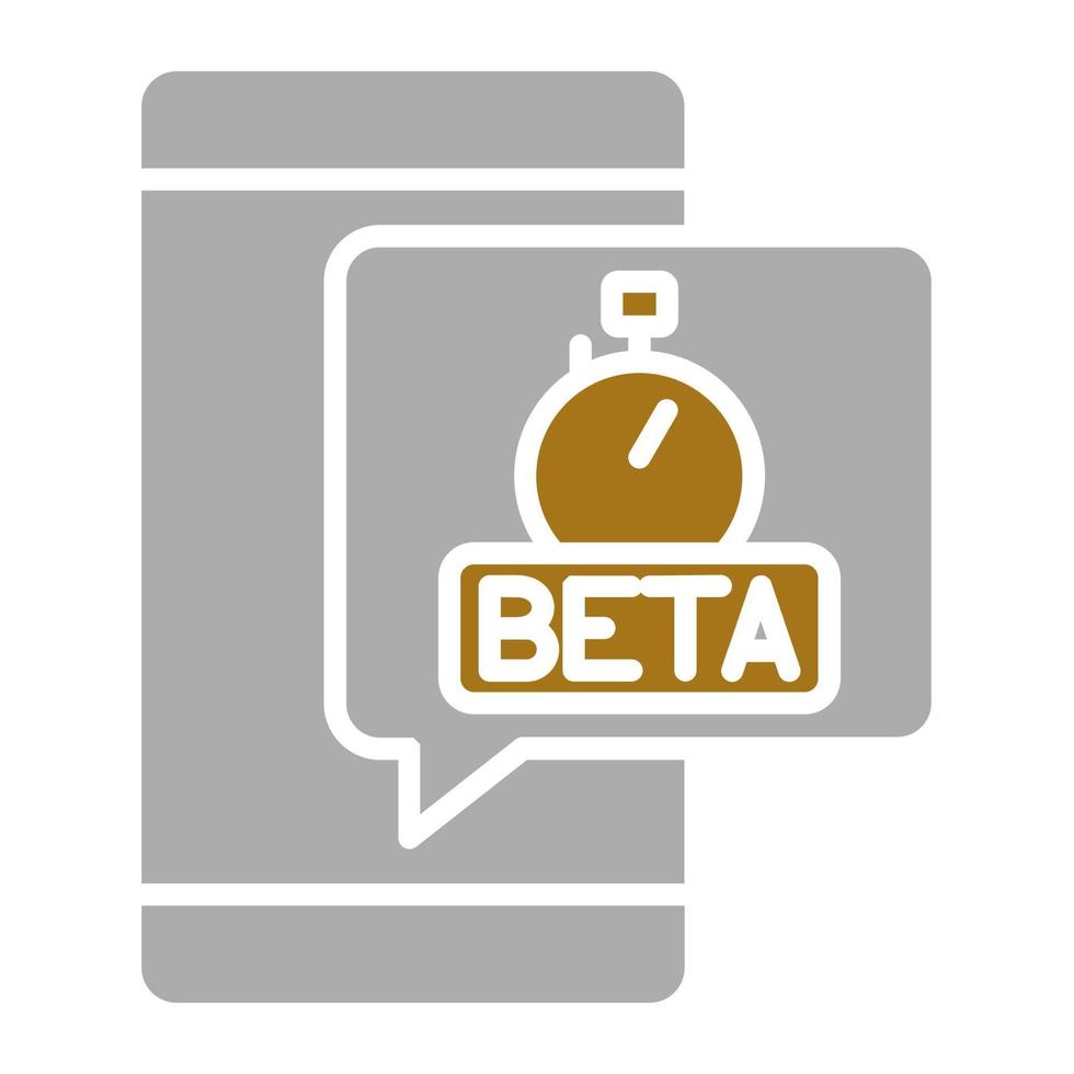 beta pruebas vector icono estilo