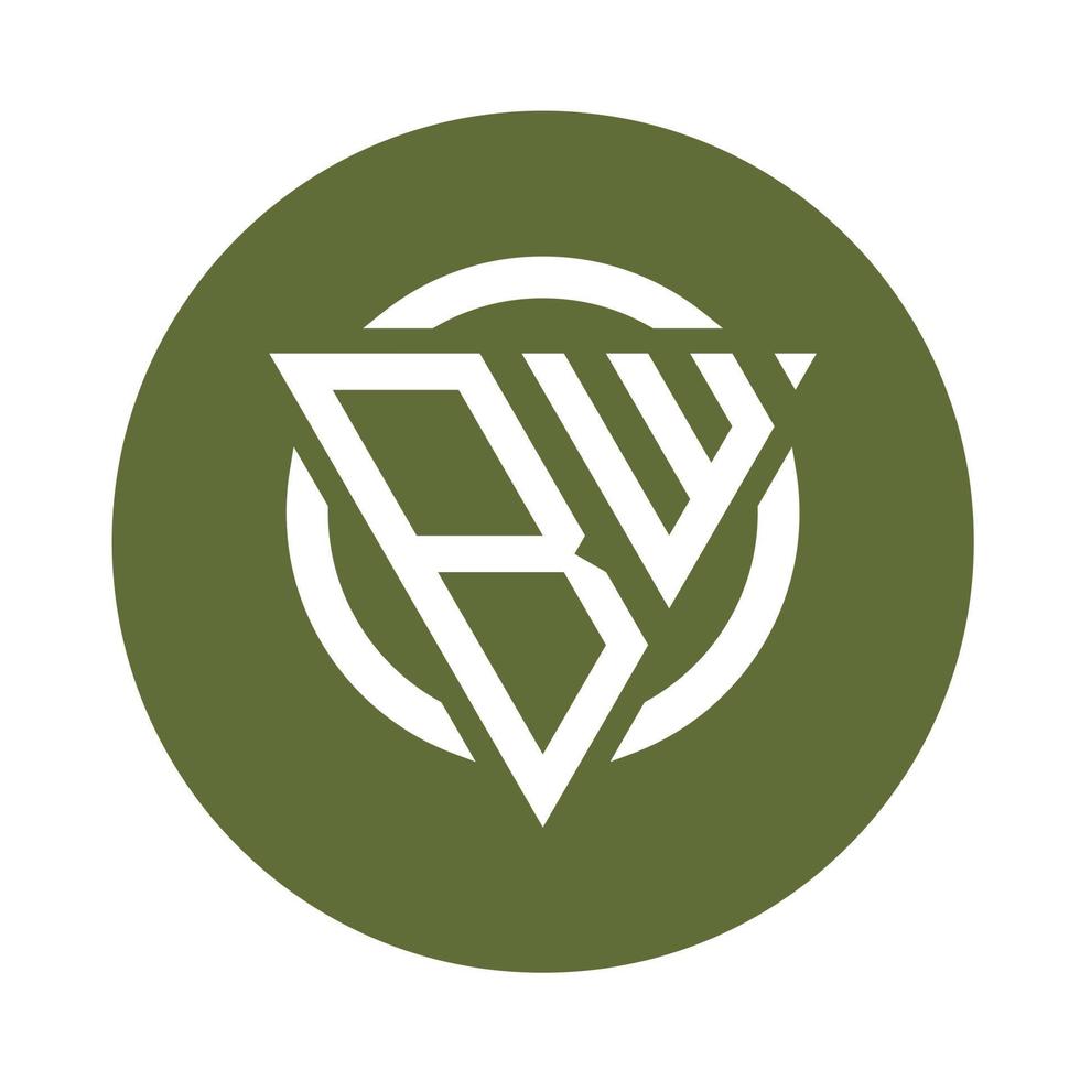 creativo sencillo inicial monograma bw logo diseños vector