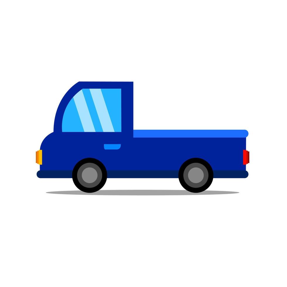 truck illustration in blue color for children's book vector